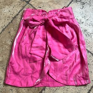 Pink high waisted mini skirt